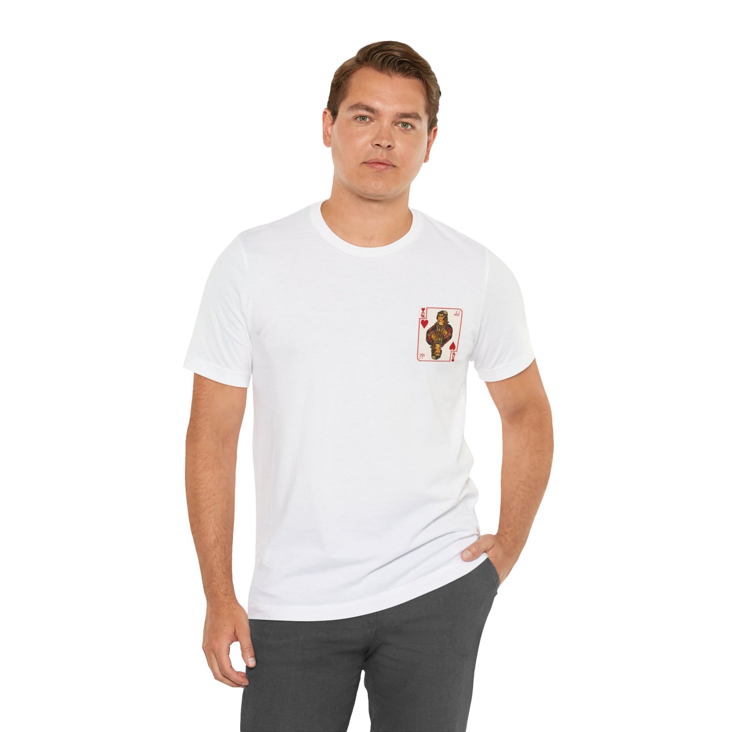 Queen of Hearts BiBi T-Shirt - Vintage Royal Playing Card Graphic Tee - Unisex