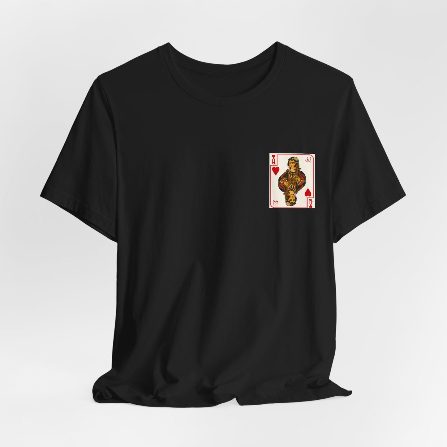 Queen of Hearts Graphic T-Shirt | Persian Bibi Playing Cards | Unisex Tee