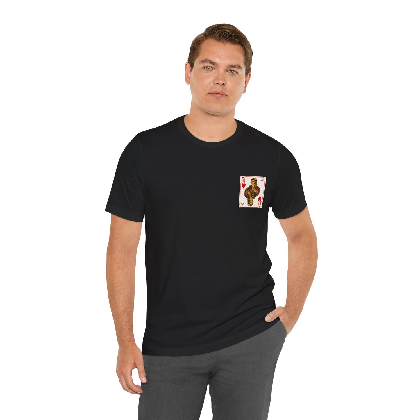 Queen of Hearts BiBi T-Shirt - Vintage Royal Playing Card Graphic Tee - Unisex