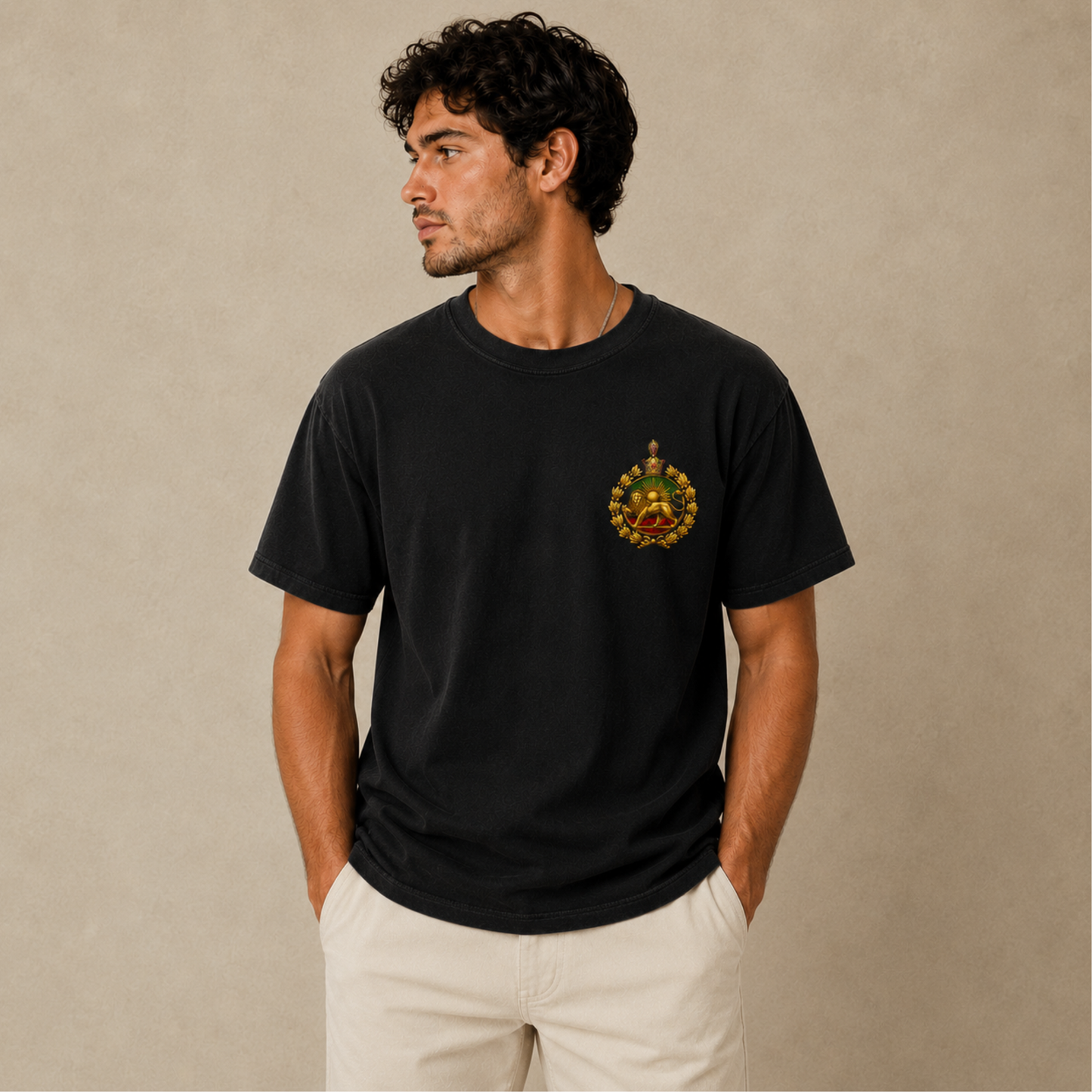 Lion and Sun T-Shirt - Shiro Khorshid Tee - Persian Iran Flag Unisex Shirt