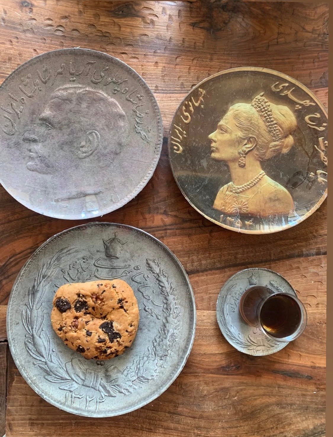 Reza Shah Pahlavi Coin Plate - Vintage Plate