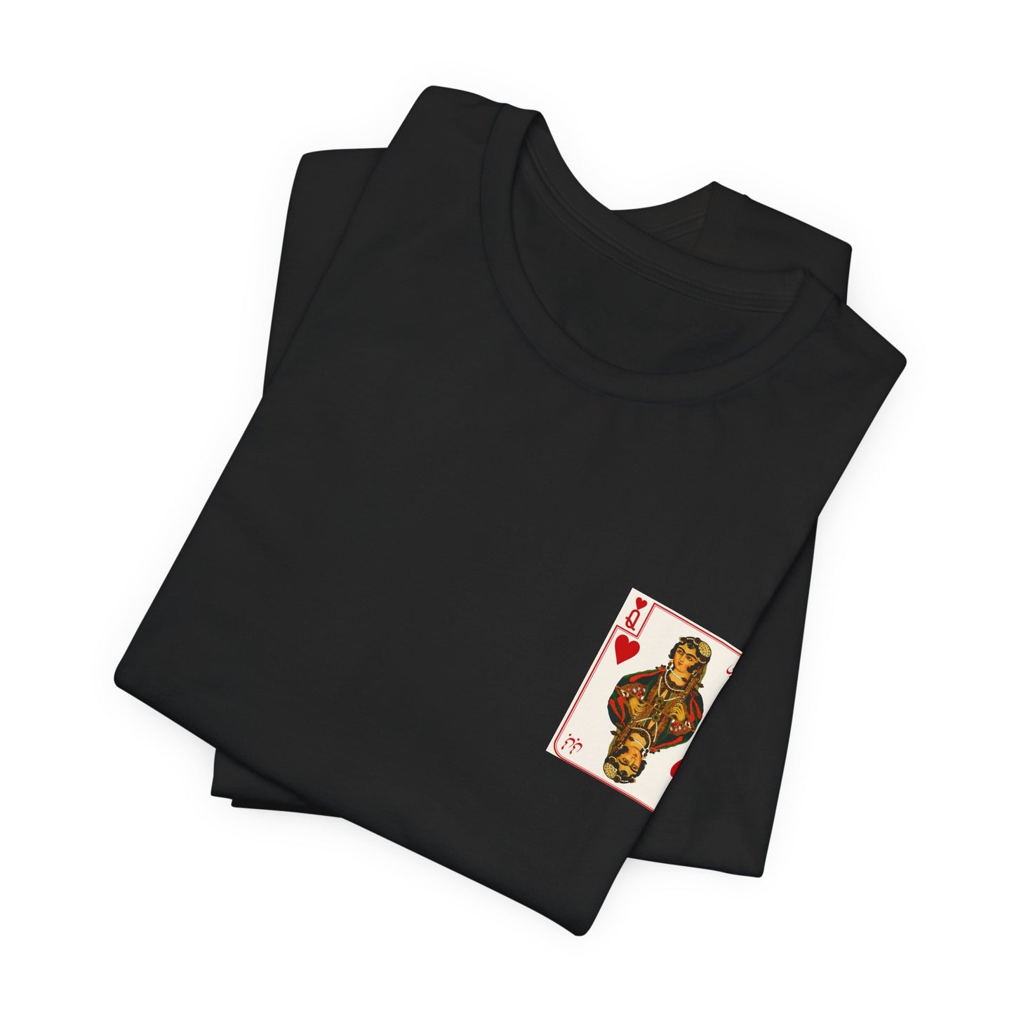 Queen of Hearts Graphic T-Shirt | Persian Bibi Playing Cards | Unisex Tee