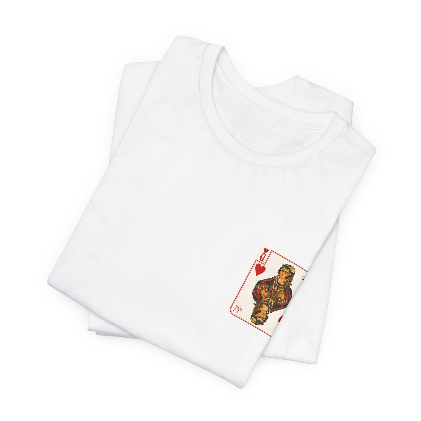 Queen of Hearts Graphic T-Shirt | Persian Bibi Playing Cards | Unisex Tee