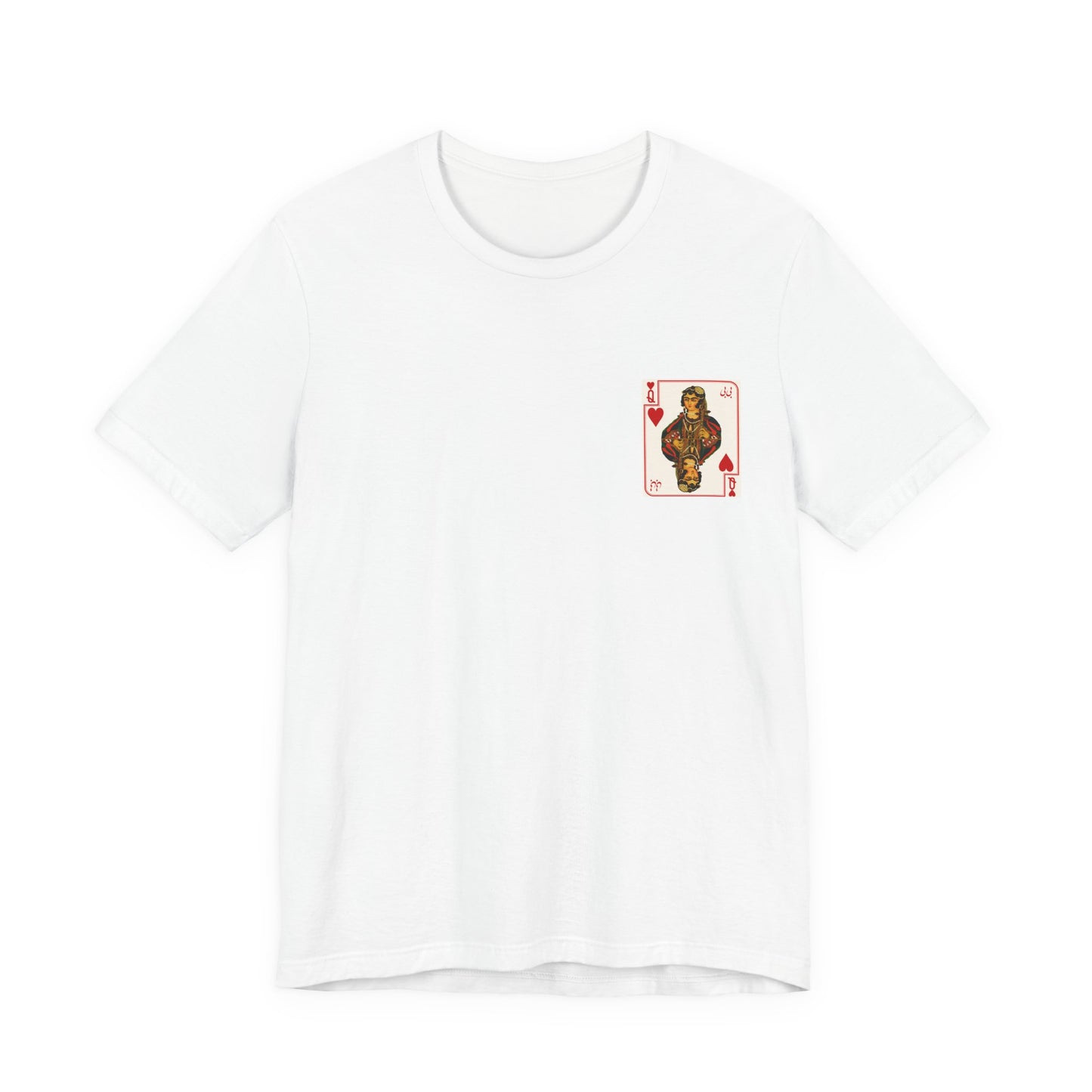 Queen of Hearts Graphic T-Shirt | Persian Bibi Playing Cards | Unisex Tee