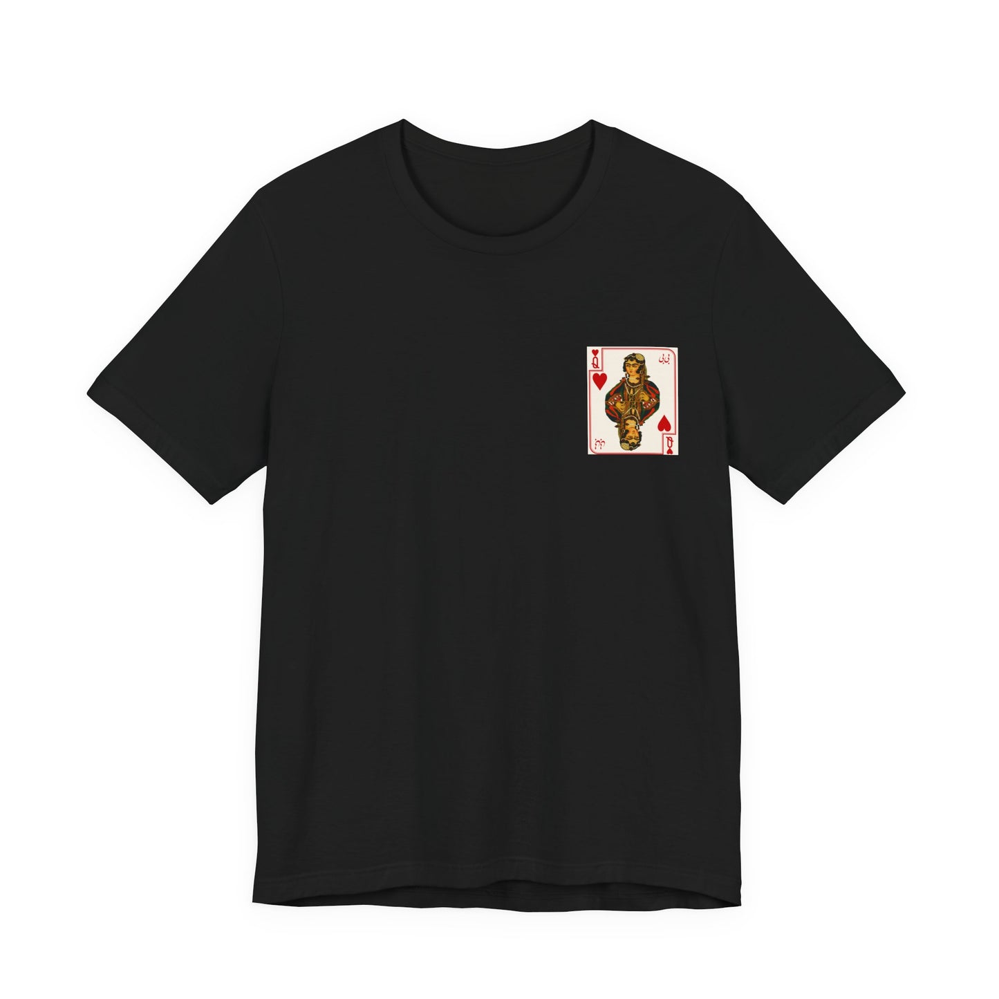 Queen of Hearts Graphic T-Shirt | Persian Bibi Playing Cards | Unisex Tee