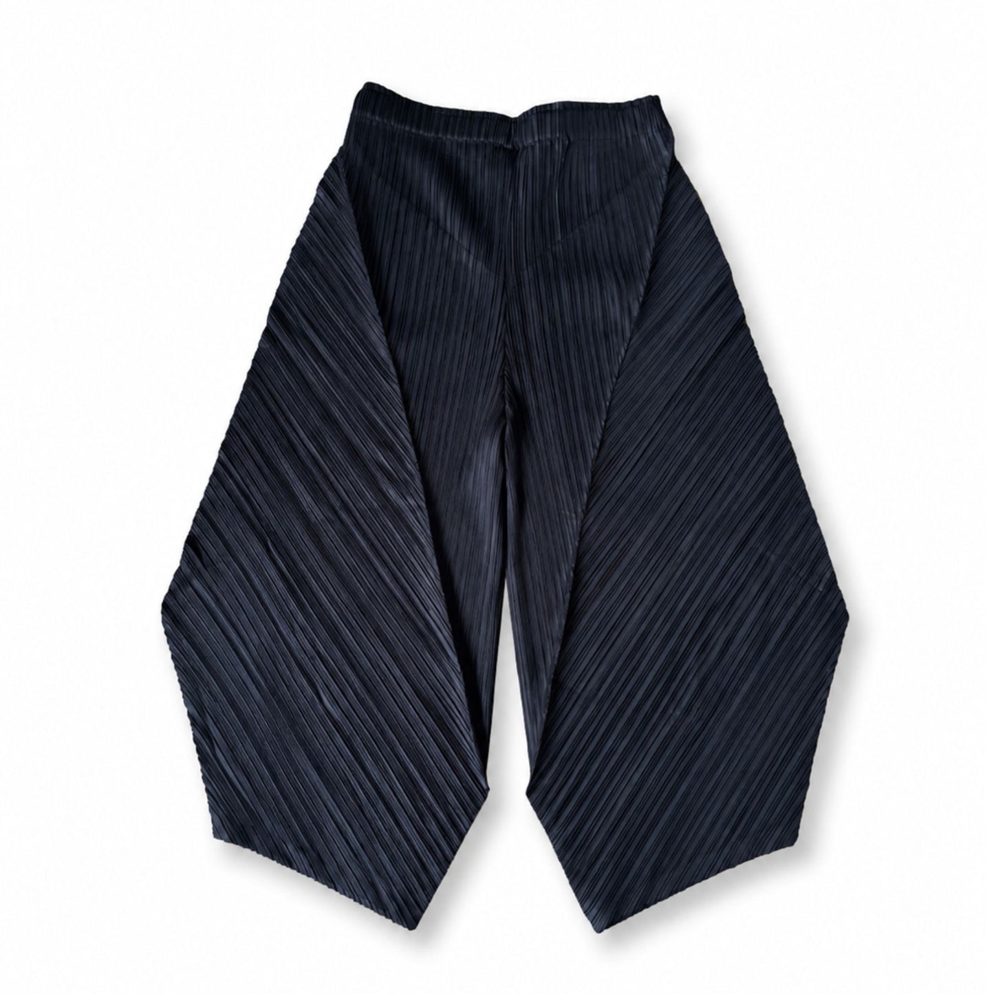 Pleated Wide-Leg Pants – One Size (S–L) – Black