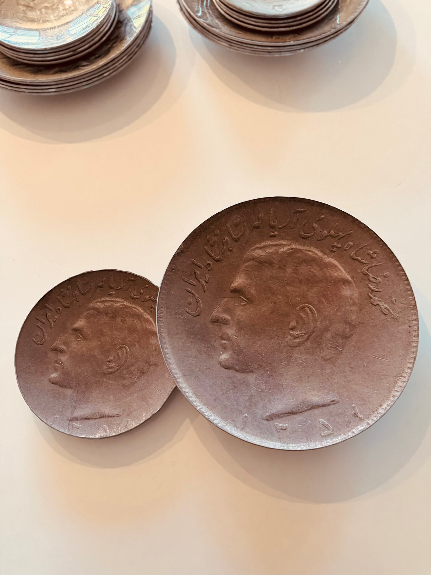 Reza Shah Pahlavi Coin Plate - Vintage Plate
