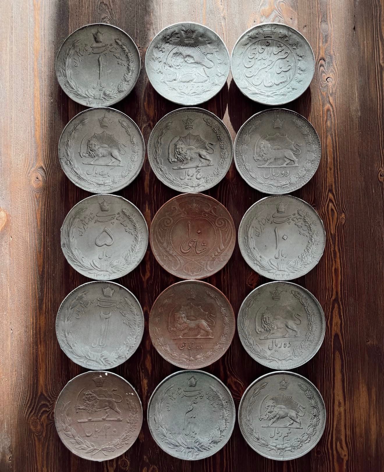 Vintage Coin Plate (Pahlavi Era)