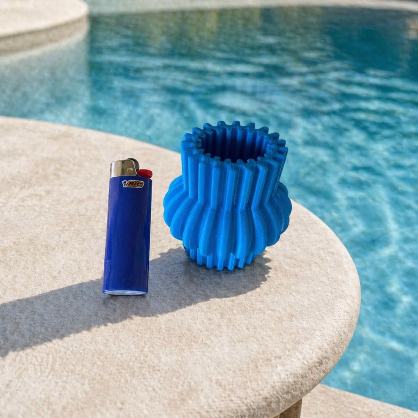 Blue silicone cover, textured grip sleeve