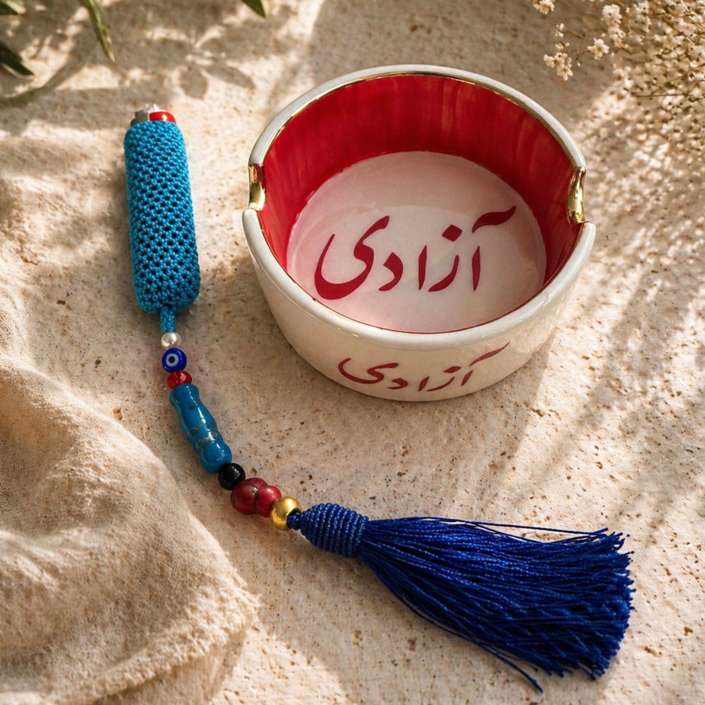 Azadi Freedom Persian Iranian ceramic dish