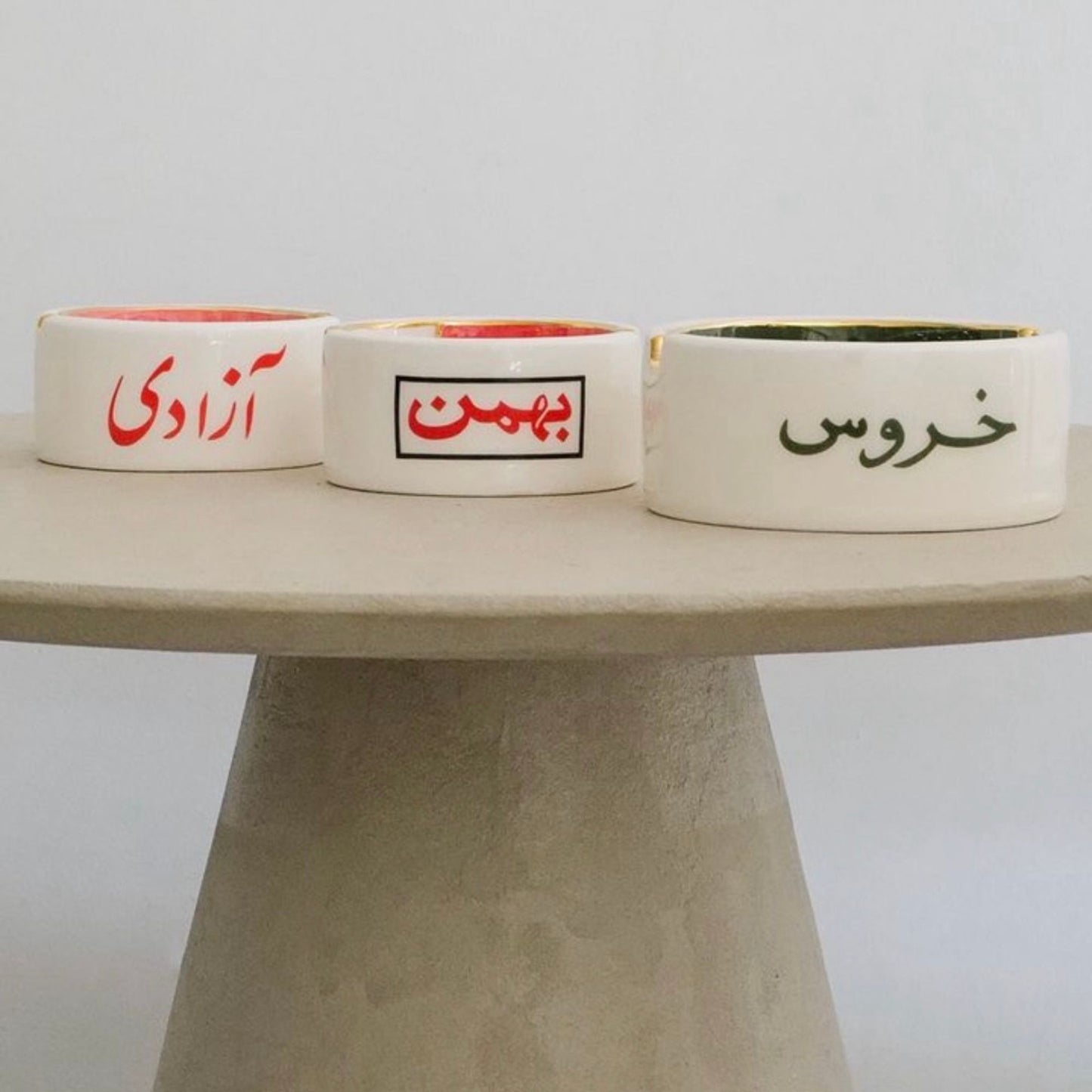 Collectible Khoros Neshan Persian dish, vintage Iranian heritage decor