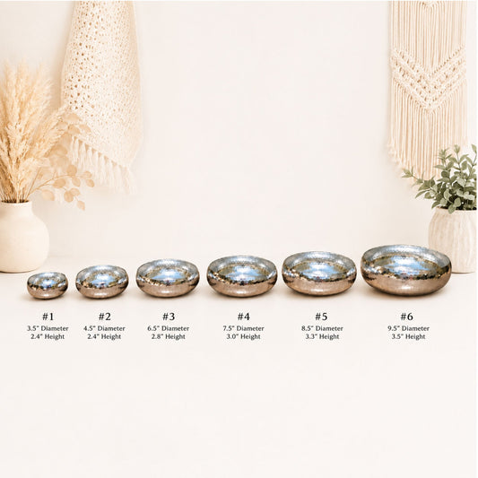 Handcrafted copper bowls, hand hammered in 6 variants