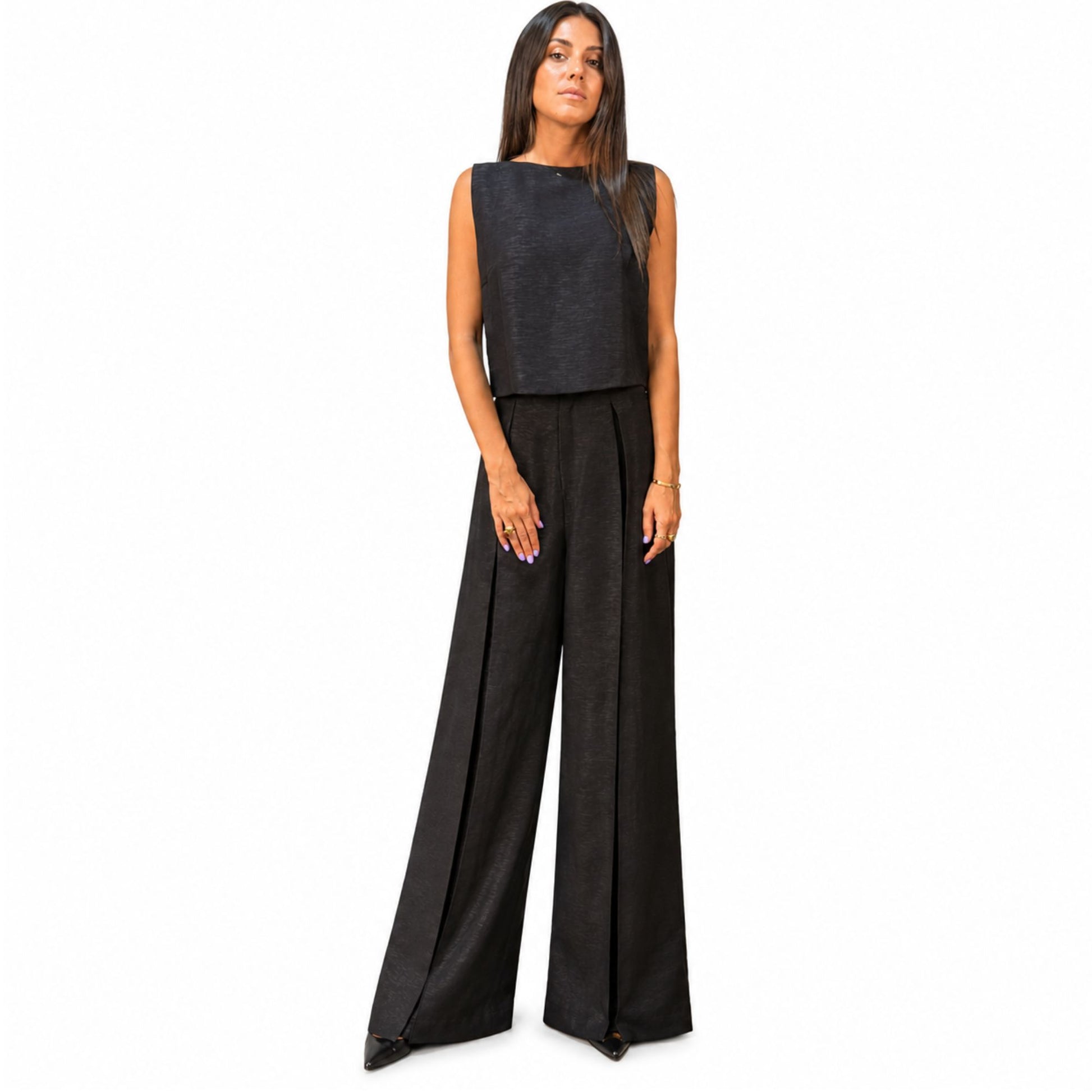 Modern Black top with open design back