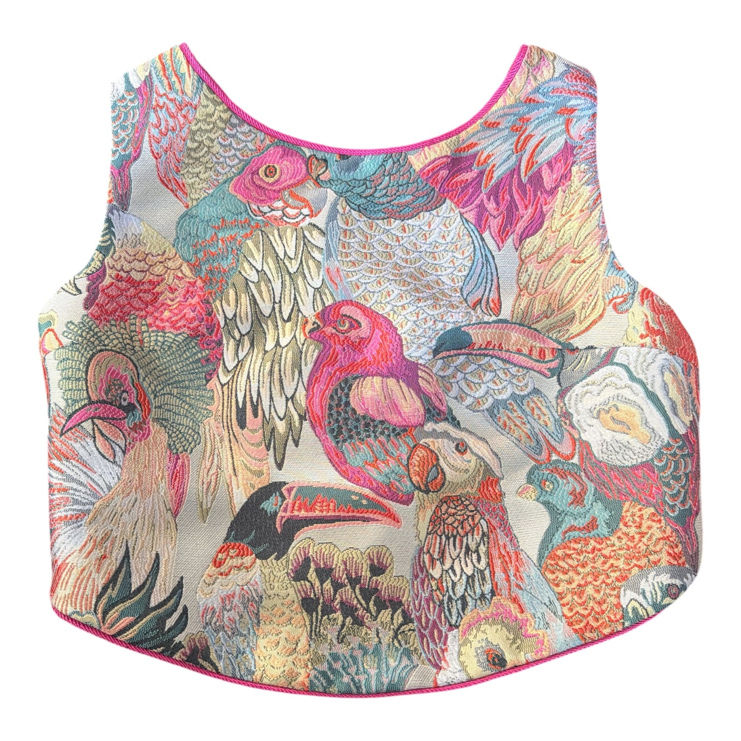 Colorful bird patterned top 