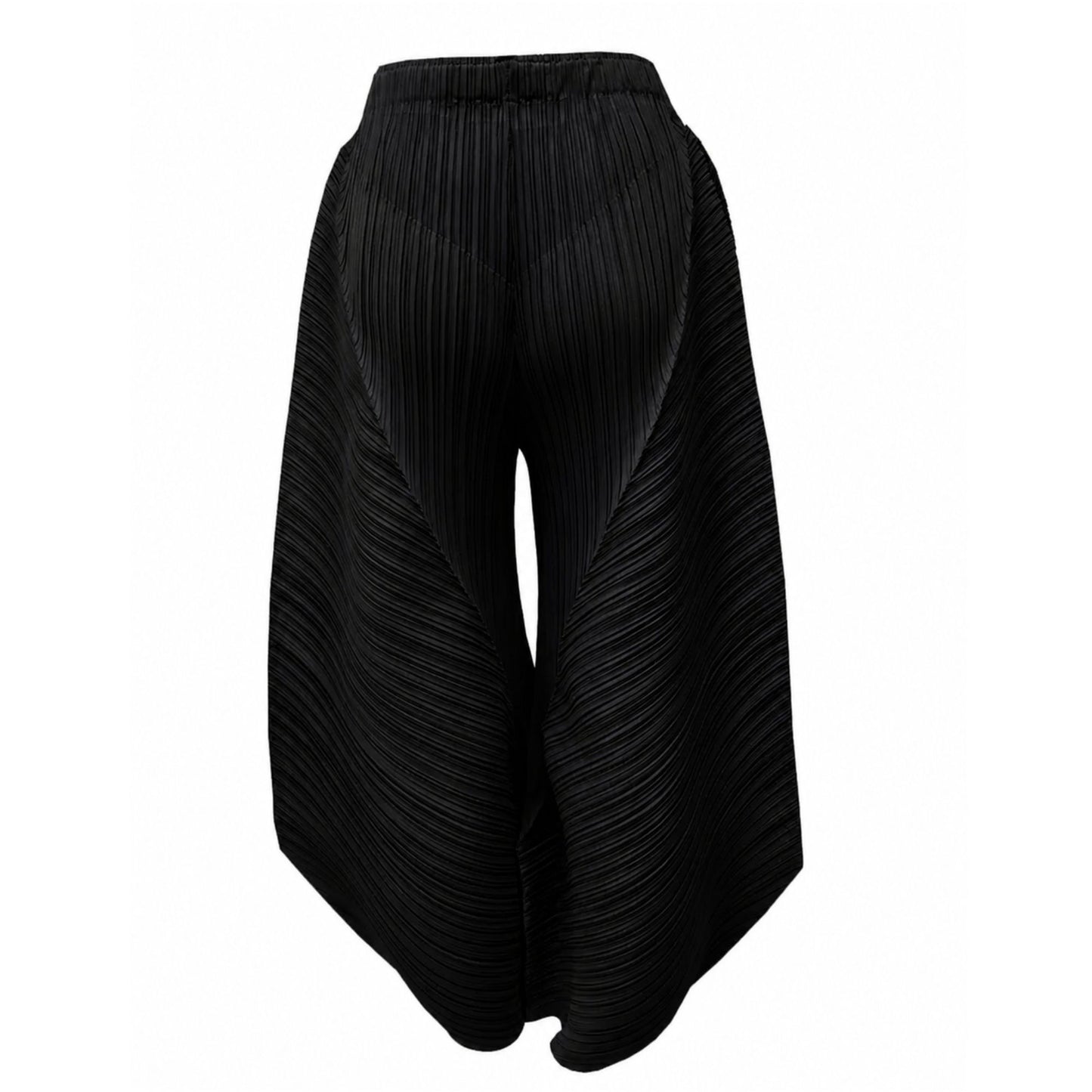 comfortable and chic pleated pants in black 