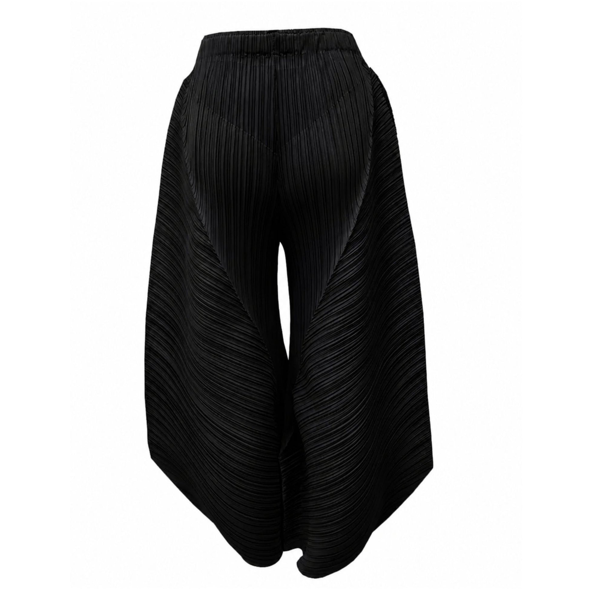 comfortable and chic pleated pants in black 
