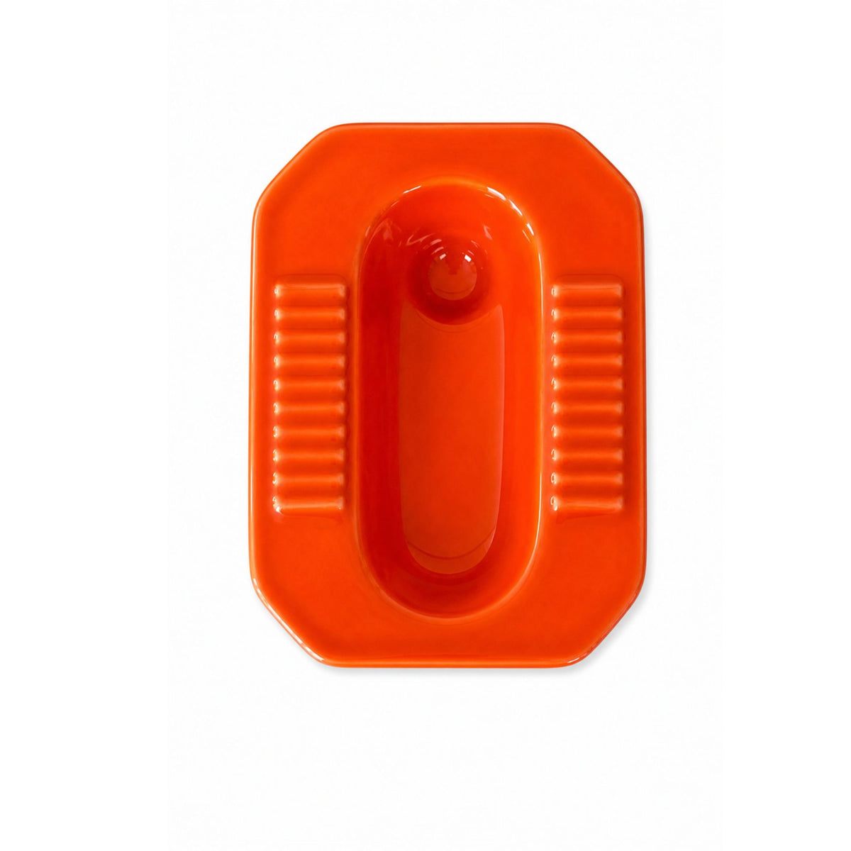 Orange ceramic modern decor piece